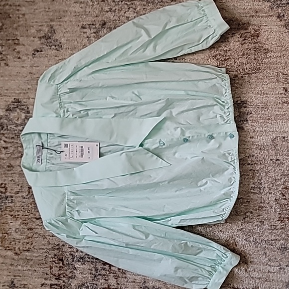 Zara shirt with shoulder pads Large - Picture 1 of 7